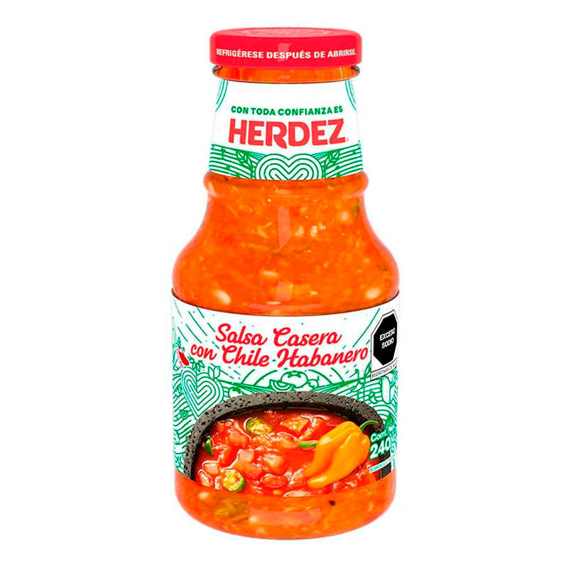 Salsa Herdez casera con chile habanero 240 g Fénix El Super de Casa