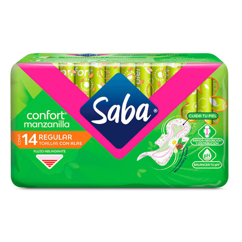 Protectores diarios Saba Confort manzanilla regular 24 pzas - Fénix El